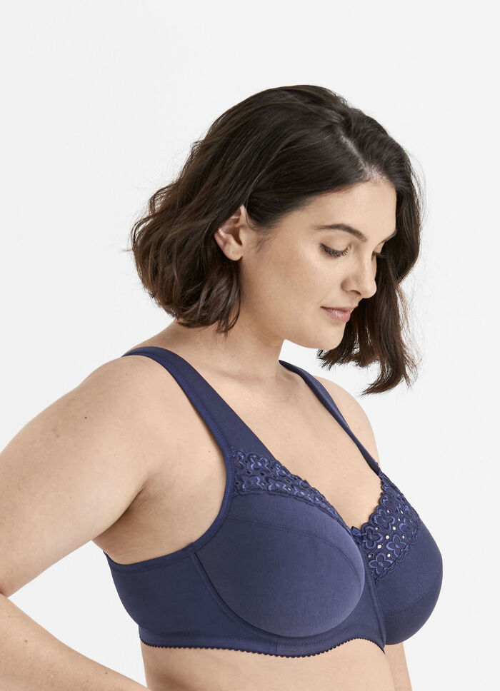 Miss Mary Bügel-BH mit hübscher Stickerei MARINE